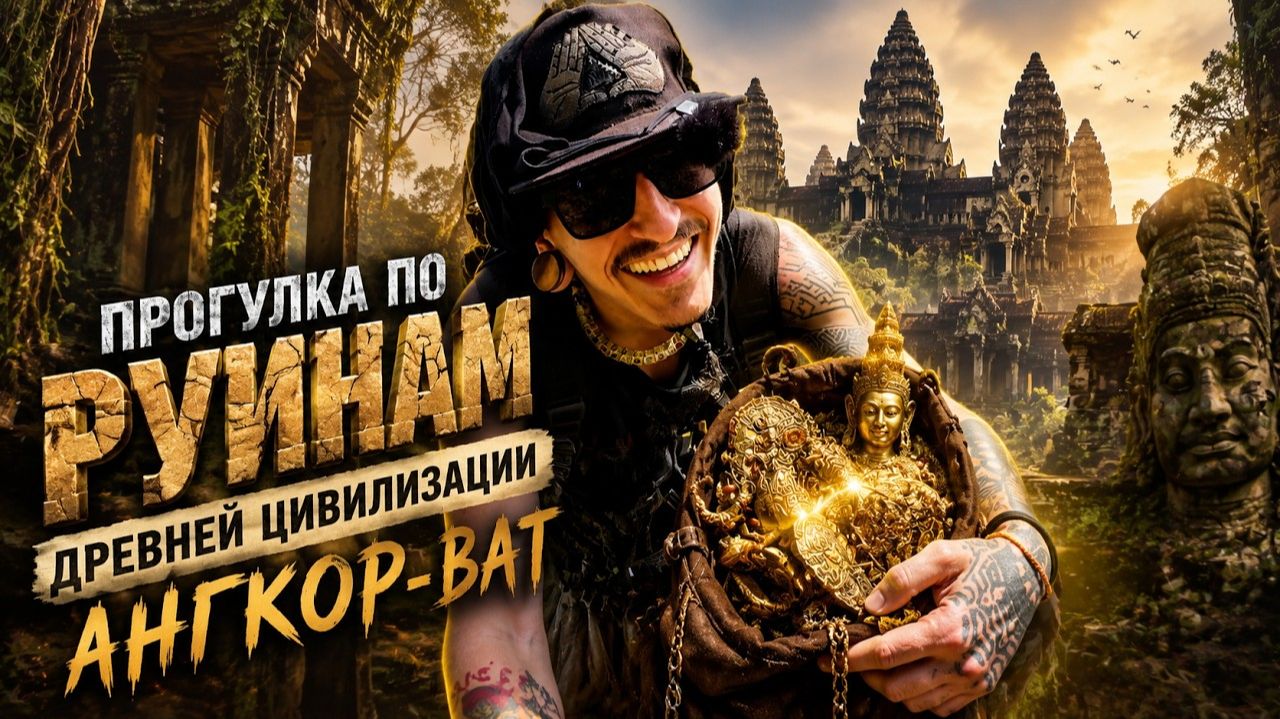 КАК ВЫЖИВАЕТ РУССКОЯЗЫЧНАЯ МОЛОДЕЖЬ В ЮВА: Прогулка по руинам древнеи цивилизации - Ангкор-ват