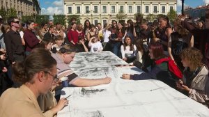 Пятиметровый скетч Исаакиевской площади появился в центре Санкт-Петербурга