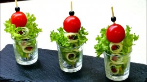 Праздничная закуска из простых продуктов ✨ Красивые канапе на шпажках, которые исчезают первыми