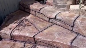 ступеньки из  арт бетона на  даче мастер Андрей Бубнов..