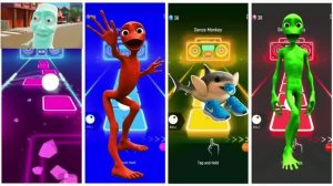🎵 КОСМИЧЕСКИЙ МИКС ТРЕНДОВ! 👽 Инопланетный Танец 🆚 Весёлые Неоновые Друзья в Тайлс Хоп! 🚀🔥