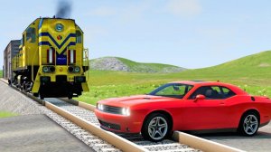 Мультик_ Гонки машин против поездов в BeamNG.drive
