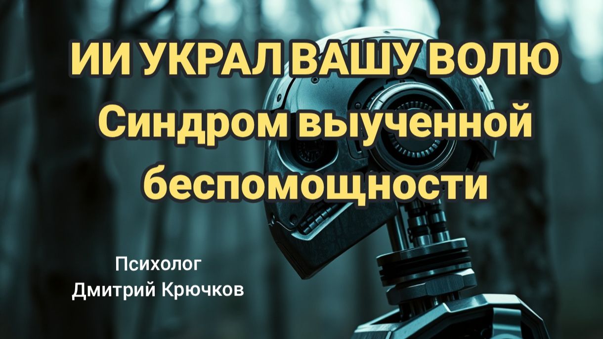 ИИ украл вашу волю. Синдром выученной беспомощности