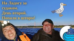 Ночная рыбалка на Ладоге в шторм. За судаком день второй. Было страшно.