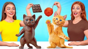 Челлендж. Шоколадная Еда vs Настоящая еда _ Смешные Моменты