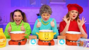 Кулинарный Челлендж# Я против Бабушки # Забавные Лайфхаки с Едой от Multi DO Challenge