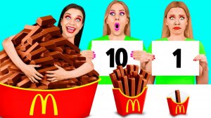 100 Слоев Еды Челлендж # Забавные Лайфхаки с Едой от BooBoom Challenge
