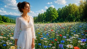 🌼 Цветущие летние поляны и спокойная музыка пианино 🌿 Релакс, отдых, сон, медитация.Фон релаксации
