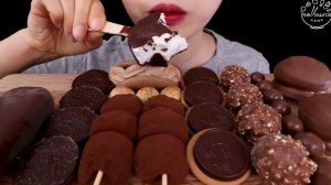 ASMR МУКБАНГ 💕 РИСОВЫЕ ПИРОЖНЫЕ В ШОКОЛАДЕ И КАРАМЕЛИ + МОРОЖЕНОЕ MAGNUM / GODIVA