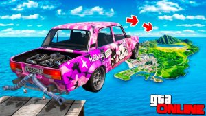 Как далеко чит тачка улетит с огромного трамплина в ГТА 5? GTA 5 Online