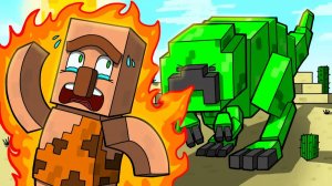 НАСТОЯЩАЯ история ПЕРВОГО МОБА Minecraft (анимационный мультфильм)