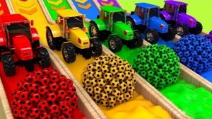 Мультики про машинки/ Строительные машины/ 🚜 Бульдозер, трактор и игрушечные машинки 🎨
