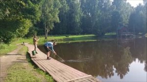 Утренний обзор с нижнего водоёма. Клёвое место, Лосиный остров.