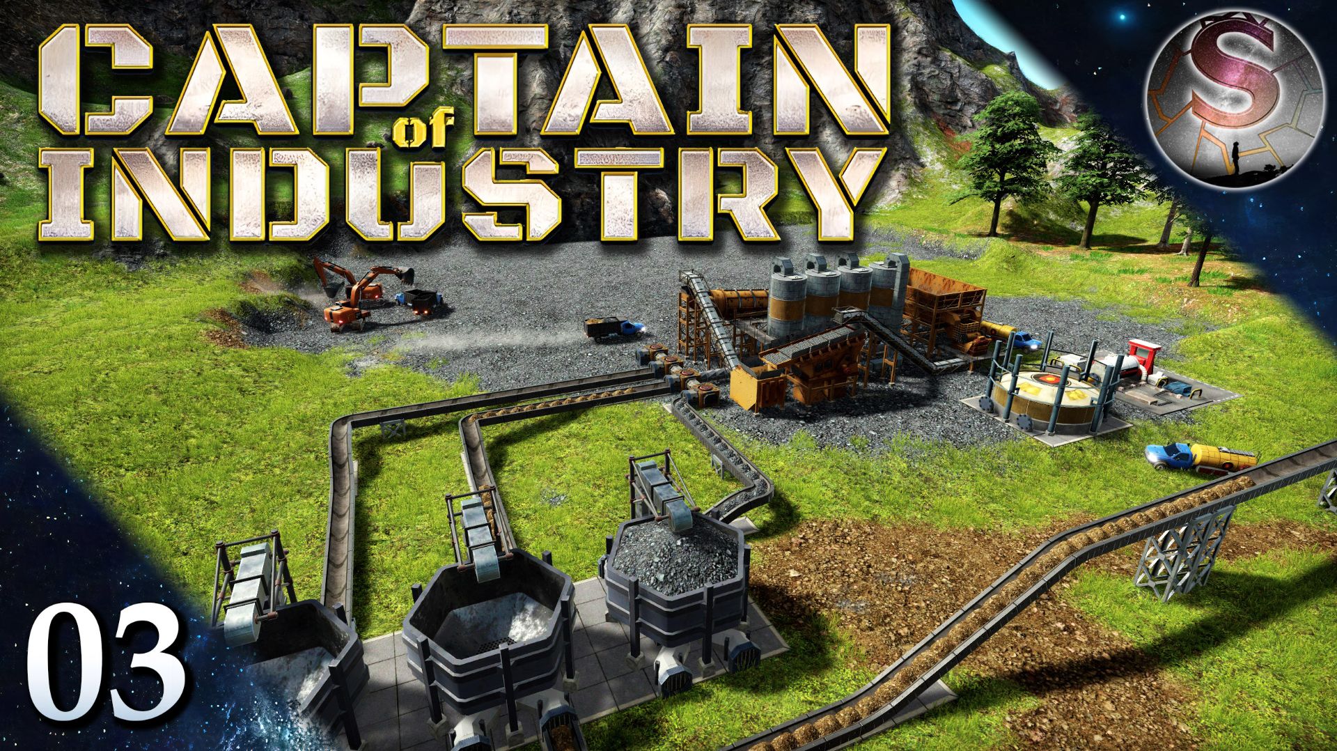 Captain Of Industry - Update 4 - 003 - Угольный карьер, медное производство и новый техпроцесс бетон
