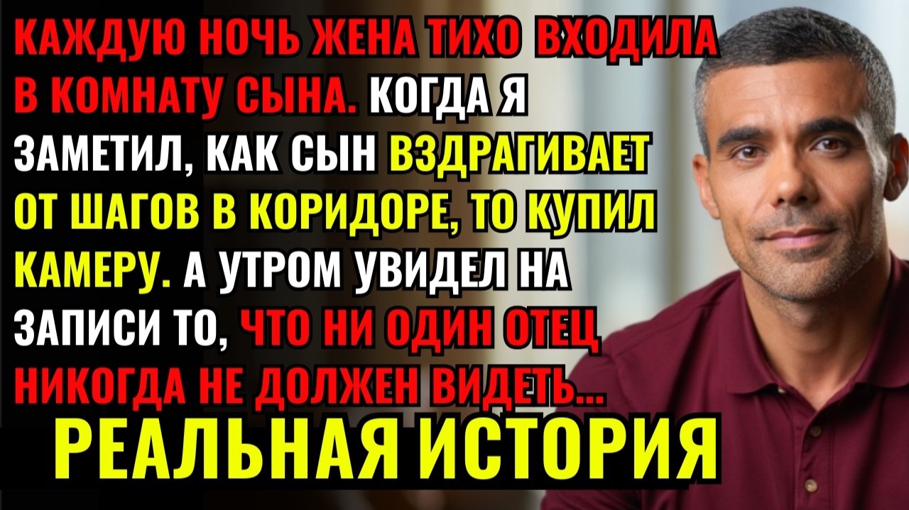 Жена КАЖДУЮ НОЧЬ тихо ПРОБИРАЛАСЬ в комнату сына, и я УСТАНОВИЛ скрытую камеру. А утром на записи...