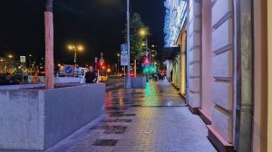 Москва прогулка под дождём ночные улицы и атмосферные огни города 🌧️🌃
