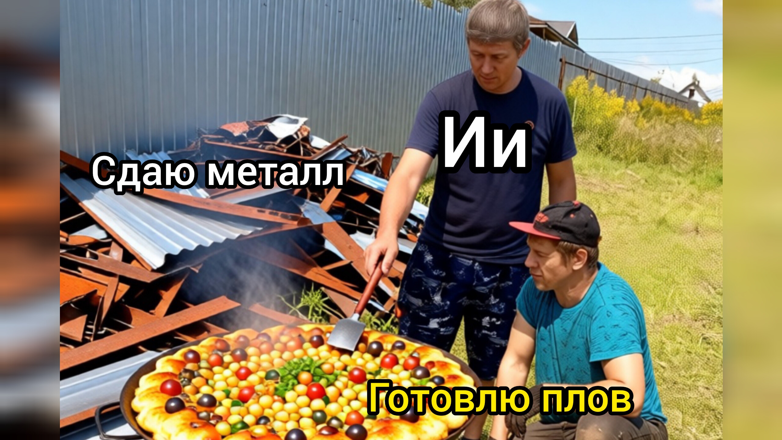 Сдаю металл чтобы купить корм,готовлю плов.