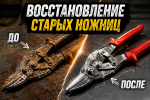 Реставрация старых металлических ножниц: восстановление ржавого инструмента