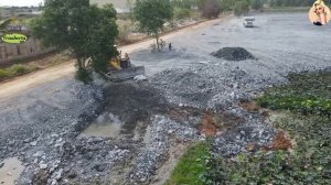 Строительство, засыпка водного канала