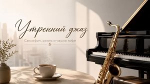 Утренний джаз . Саксофон, рояль и чашка кофе
