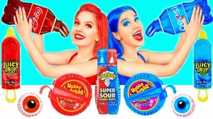 Красная еда vs Синяя еда Челлендж # Смешные ситуации с едой с BooBoom Challenge
