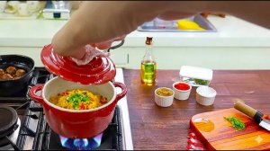 Миниатюрная готовка: рецепт риса на игрушечной кухне с ASMR-звуками