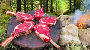 Стейки томагавк на огне — первобытный вкус