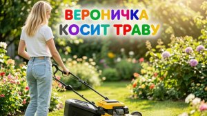 СМОТРИМ КАК РАСТЕТ. ВЕРОНИЧКА КОСИТ ТРАВУ НА 26. 2026-06-06 ПО 07