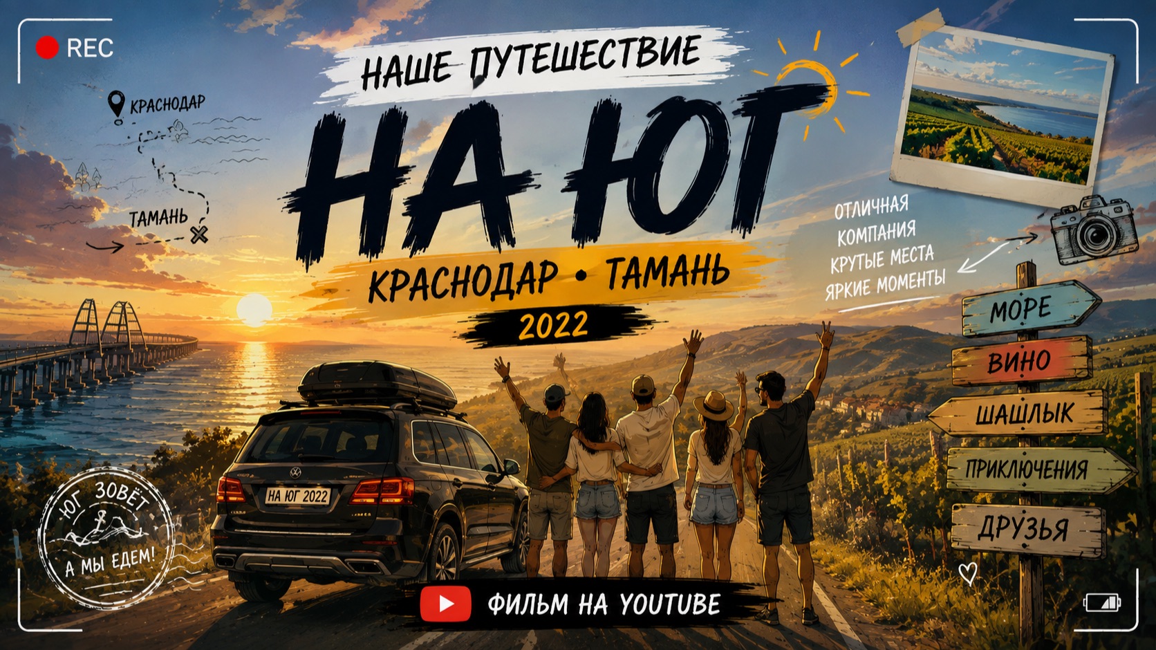 Наш ЮГ 2022, путешествие на машине из Москвы на море