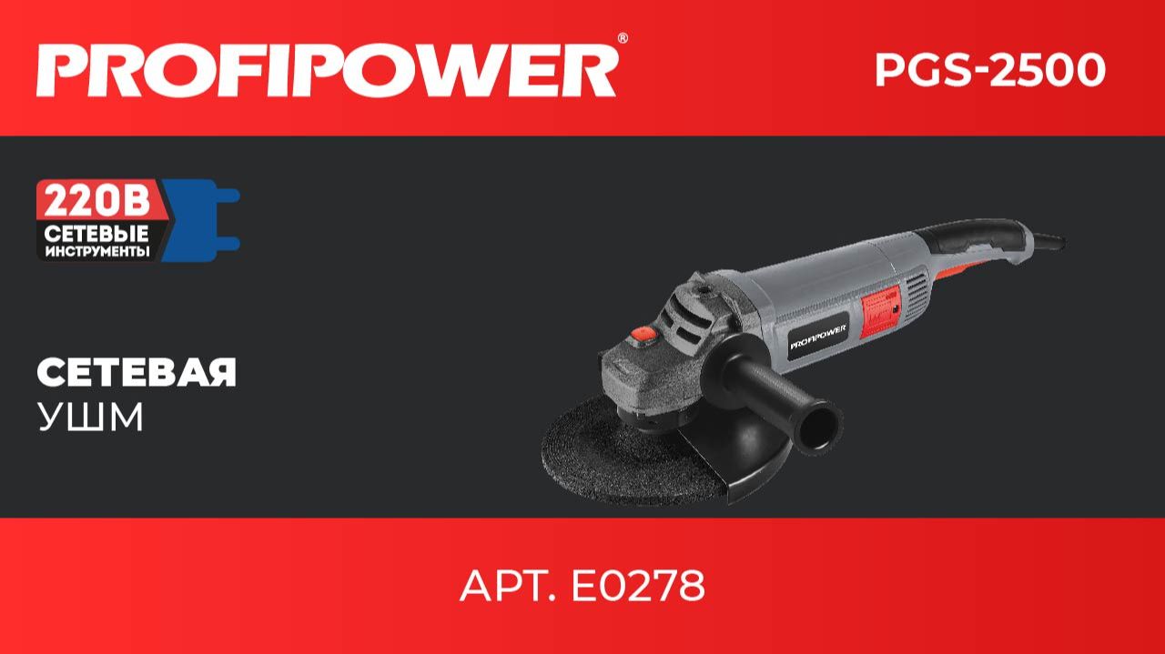 Сетевая УШМ PROFIPOWER PGS-2500