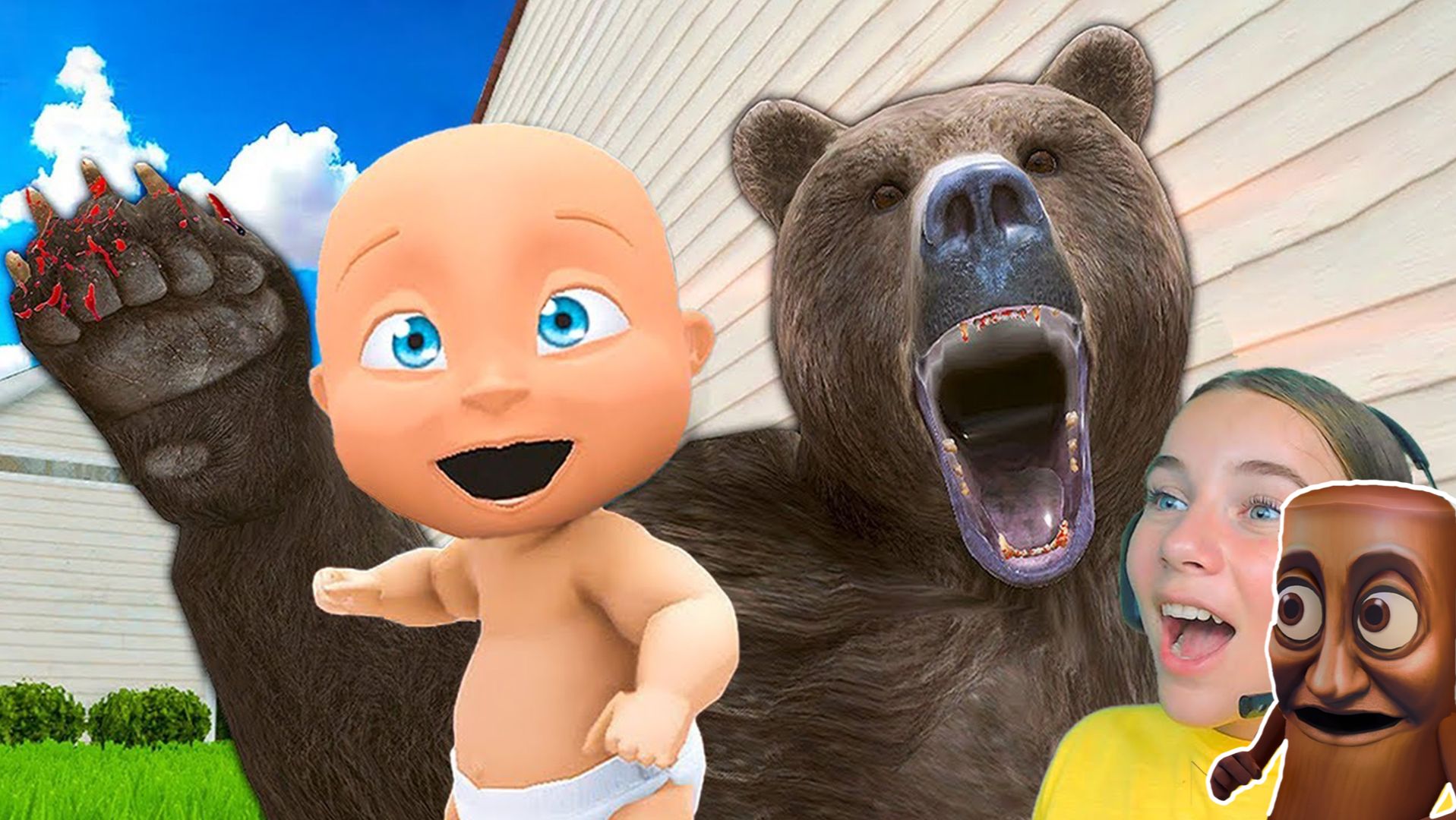 РЕБЕНОК в Жёлтом ВСТРЕТИЛ МЕДВЕДЯ Who's Your Daddy