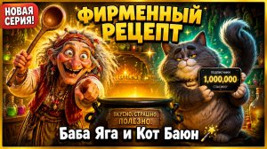 Баба Яга и Кот Баюн — Фирменный Рецепт 🪄 Весёлая детская песня | Мультик для детей | Русская сказка