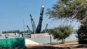 Байконур 6:30 мск 11 июля 2026.  Вертикализация на старте РКН «Союз-2.1а» с ТПК «СОЮЗ МС-29»