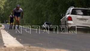 Автомобильная дорога стала лыжной трассой в Балахнинском районе