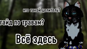 Кто такой целитель///Гайд по травам?/// все здесь