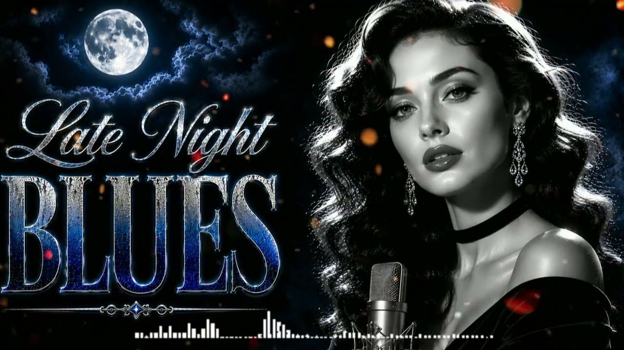 (After Dark Blues Lounge)Moonlit Blues Guitar 🌙 Slow Blues For Peaceful Dreams