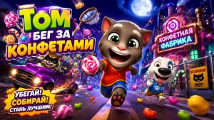 Том бег за конфетами|Игра|прохождение #длядетей