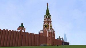 Куранты играют интернационал в Майнкрафте на красной площади!