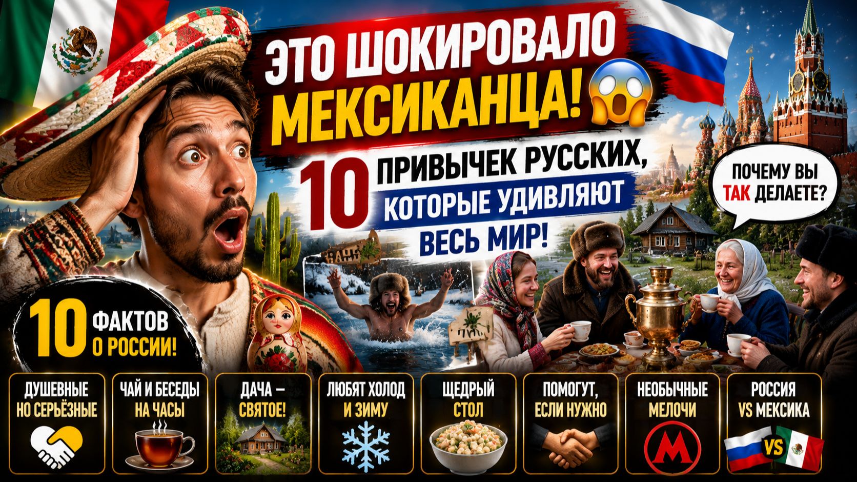 🇷🇺 Почему русские такие? Мексиканец объясняет необычные стороны нашей культуры