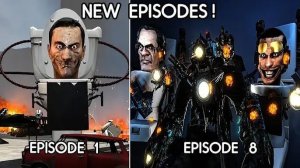 Skibidi Collapse 1 - 8 All Episodes +[SECRET SCENES] INFECTED TITAN CAMARA MAN (Episode 9?)