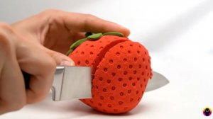 Нарезка и прессование фруктов и овощей губкой | Странно удовлетворяющий AI ASMR