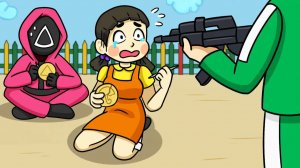 ИГРА С КАЛЬМАРОМ, но роли поменялись местами (анимационный мультфильм)