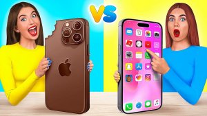 Челлендж. Шоколадная Еда vs Настоящая еда _ Смешные Cитуации