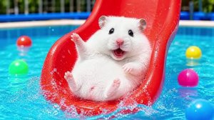 СПАСАЙСЯ КТО МОЖЕТ! 🐹 Экстремальный аквапарк для хомяка