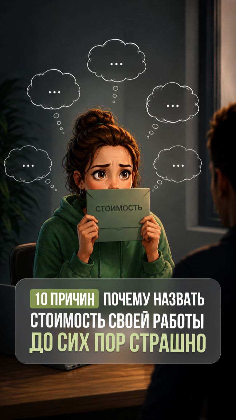 10 причин почему назвать стоимость своей работы до сих пор страшно.