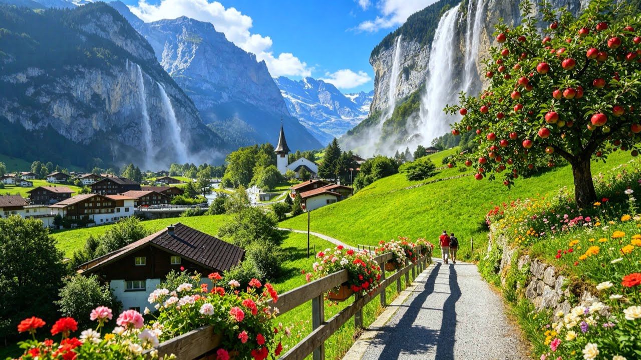 Лаутербруннен — самая красивая деревня Швейцарии 🇨🇭 Швейцарская долина
