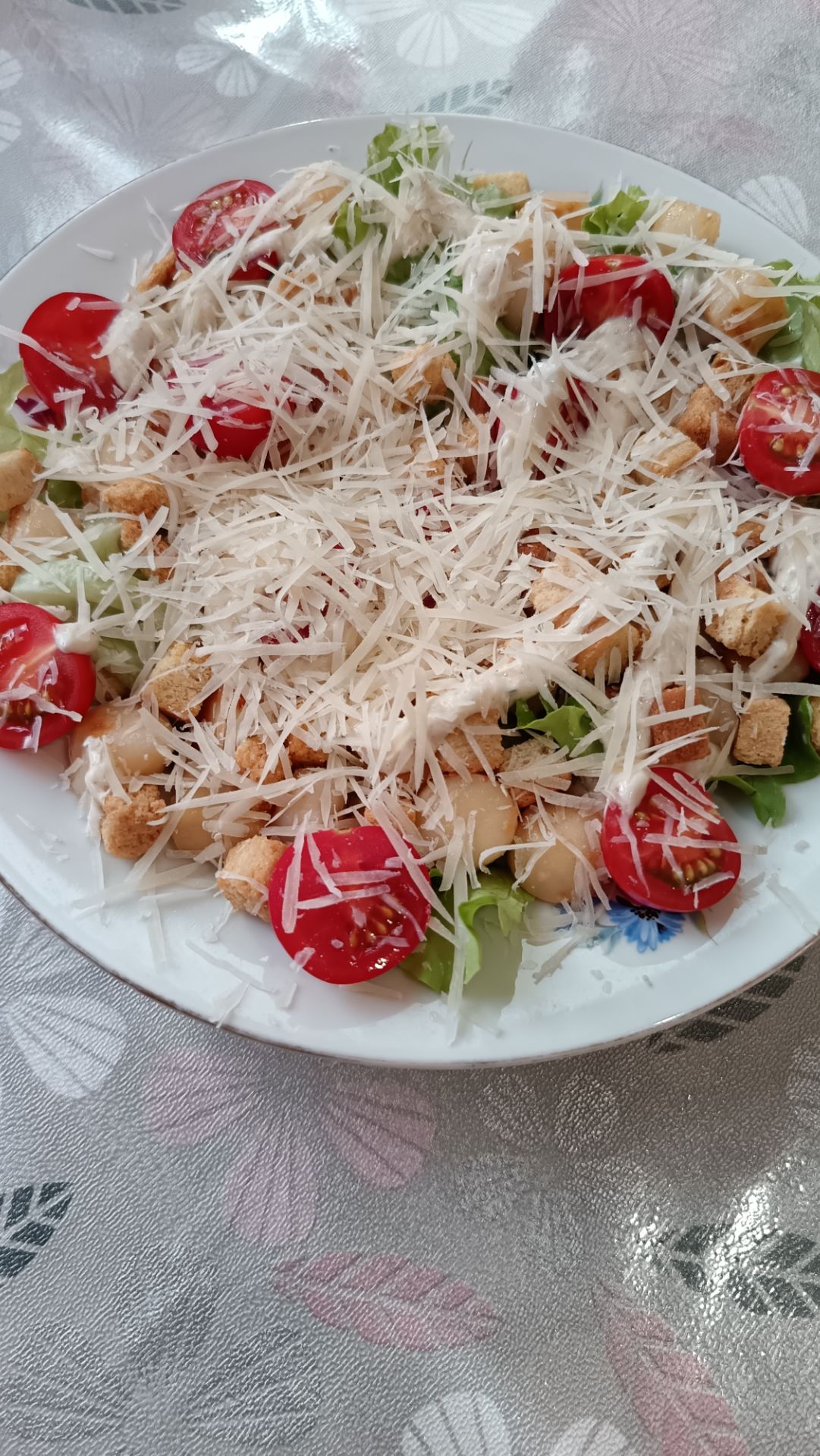Домашний салат Цезарь с морскими гребешками🥬🥗 #❤️ #рекомендации #рецепты #еда #влог #рецепт