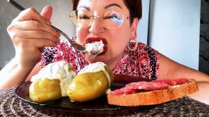 Небольшой перекус перед ОБЕДОМ👍Эх и вкусные перчики/Мукбанг