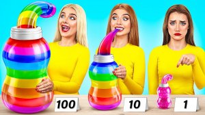 1, 10 или 100 Слоев еды Челлендж # Смешные Моменты от Multi DO Challenge
