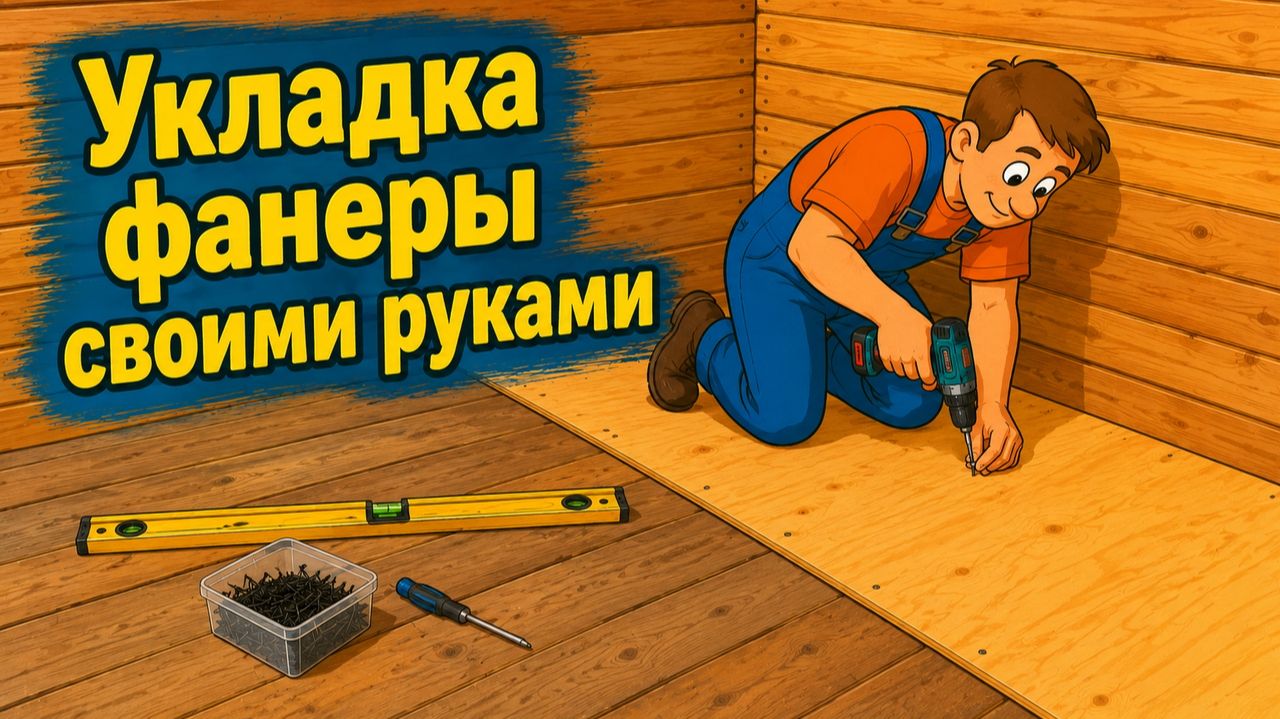 Укладка фанеры на деревянный пол